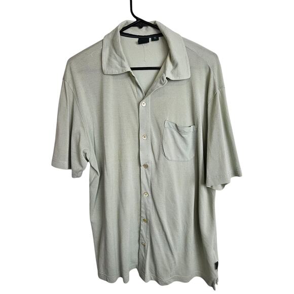 BOSS by HUGO BOSS Other - Boss Hugo Boss Shirt Men M Light Green Button Down Shirt Silk Shirt Men Golf